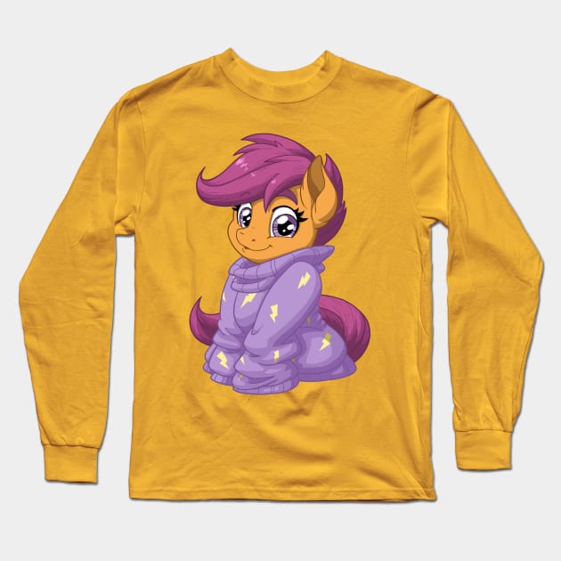 Scootaloo in a Sweater Long Sleeve T-Shirt by LateCustomer
